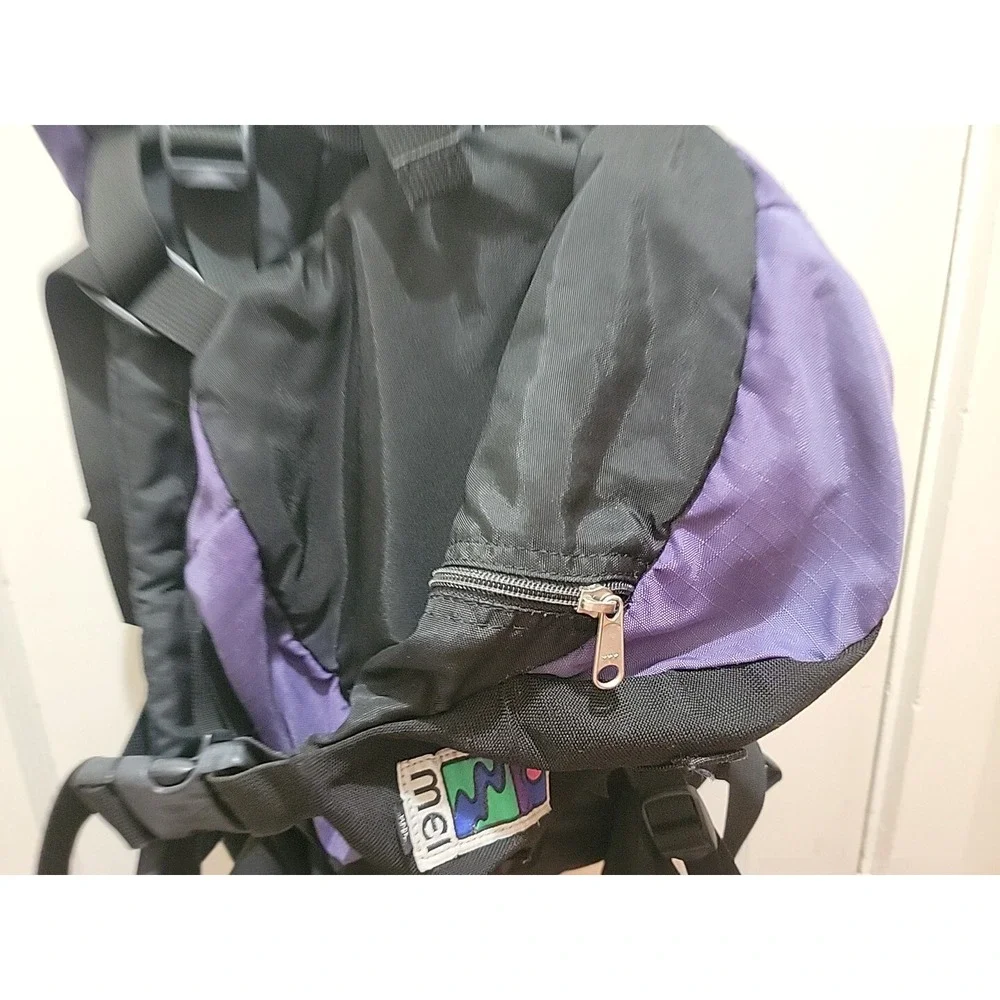 VTG MEI Duffle Bag Hiking Backpack Made in USA -  Black - Purple- Rare.  30